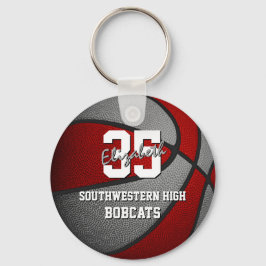 rode grijze basketbalkleuren sleutelhanger