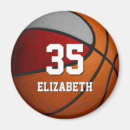 rode grijze club kleuren basketbalteamcadeautjes magneet