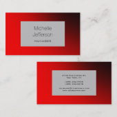 Rode grijze hedendaagse Visitekaartje (Voorkant / Achterkant)