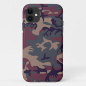 Rode grijze kamouflage Case-Mate iPhone case (Achterkant)