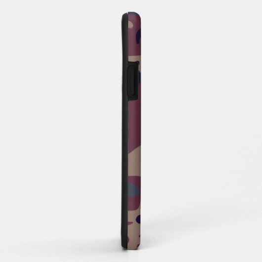 Rode grijze kamouflage Case-Mate iPhone case (Achterkant/rechts)