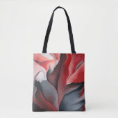 Rode grijze maple leaf abstract Georgia O'Keeffe Tote Bag (Voorkant)