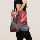 Rode grijze maple leaf abstract Georgia O'Keeffe Tote Bag (Dichtbij)