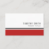 Rode grijze rand moderne, stijlvolle witte profess visitekaartje (Voorkant)