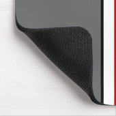 Rode & Grijze Sportieve Monogram Muismat (Hoek)