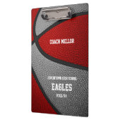 rode grijze teamkleuren basketbalcoach klembord (Links)