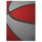 rode grijze teamkleuren basketbalcoach klembord (Achterkant)