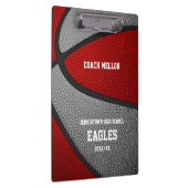 rode grijze teamkleuren basketbalcoach klembord (Rechts)