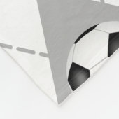 rode grijze voetbalkleuren argyle fleece deken (Hoek)