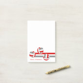 Rode Grijze Volleyballen Aangepaste Coach Naam Post-it® Notes (Op bureau)