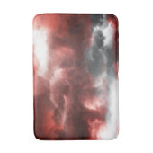 Rode grijze zwarte abstracte wolken digitale kunst badmat (Voorkant Verticaal)