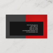 Rode grijze zwarte creatieve Visitekaartje (Achterkant)