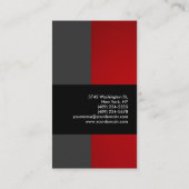 Rode grijze zwarte creatieve Visitekaartje (Achterkant)