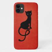 Rode grijze zwarte kat Case-Mate iPhone case (Achterkant)