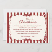 Rode grillige hand getrokken Doodle kerstfoto Feestdagenkaart (Voorkant)