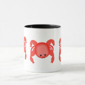 Rode grillige krabben kraal ogen mok (Midden)