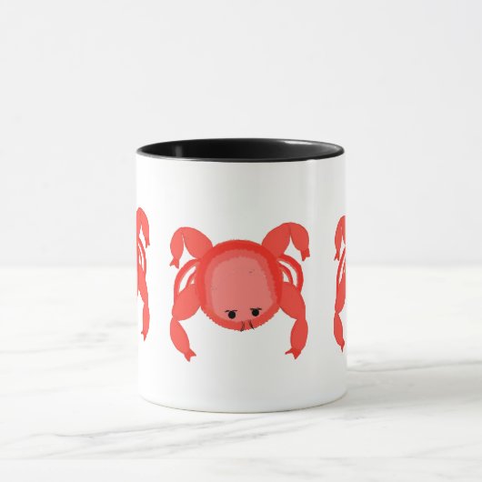 Rode grillige krabben kraal ogen mok (Midden)