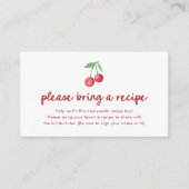 Rode grillige retro kersen | Receptieaanvraag Informatiekaartje (Voorkant)