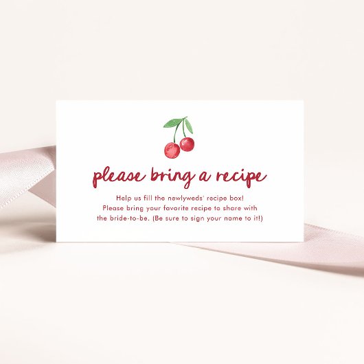 Rode grillige retro kersen | Receptieaanvraag Informatiekaartje