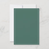 Rode Groen Vintage Kant Vlak Bedankkaart (Achterkant)