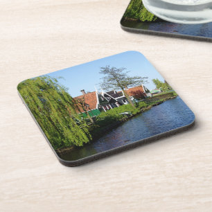 Rode Groen Zaanse Schans Nederlands Timberhuis Bier Onderzetter