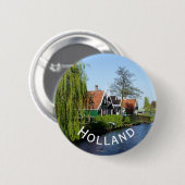  Rode Groen Zaanse Schans Nederlands Timberhuis Ronde Button 5,7 Cm (Voorkant /achterkant)