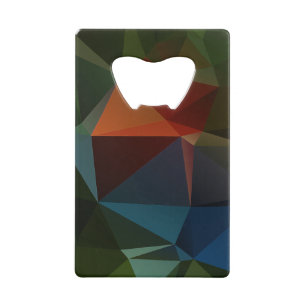 Rode groene Abstracte piramide Creditkaart Flessenopener