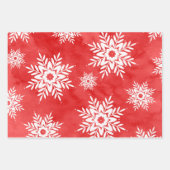 Rode, Groene Abstracte Waterverf Sneeuwvlokken Inpakpapier Vel (Voorkant)