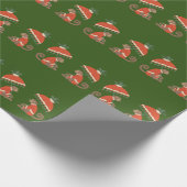 Rode Groene Apen met Groen Cadeaupapier (Hoek)