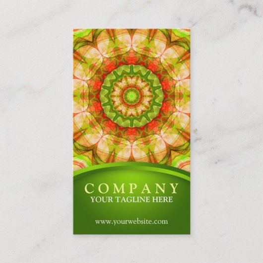 Rode groene appels (120) Mandala Visitekaartje (Voorkant)