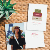 Rode groene bagage Afscheid dank u kaart