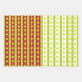 Rode groene bamboe bladeren inpakpapier vel (Voorkant)