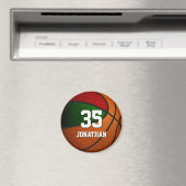rode groene basketbalteamkleuren magneet (Insitu (Vaatwasser))