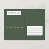 Rode groene bessen verlaat de winter kerstfeest uitnodiging briefkaart (Achterkant)