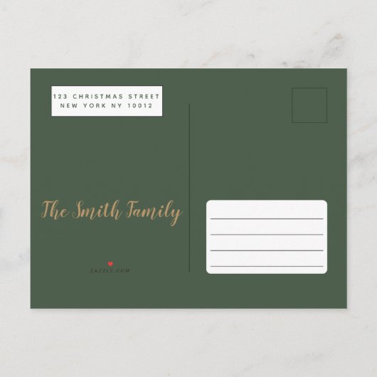 Rode groene bessen verlaat de winter kerstfeest uitnodiging briefkaart (Achterkant)