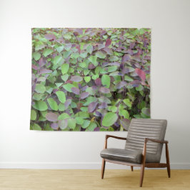 Rode & Groene Bladeren Takken Fotografie Wandkleed