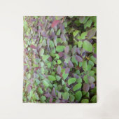 Rode & Groene Bladeren Takken Fotografie Wandkleed (Voorkant)