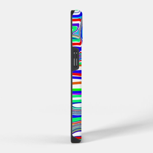 Rode, groene, blauwe, Abstracte lijnen iPhone Hoesje (Rechterkant)