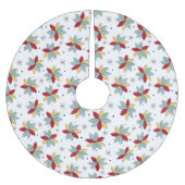 Rode groene blauwe gele Abstracte bloemen midden e Kerstboom Rok (Voorkant)