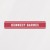 Rode groene blauwe zwarte vlek terug naar schoolna labels (Design 1)