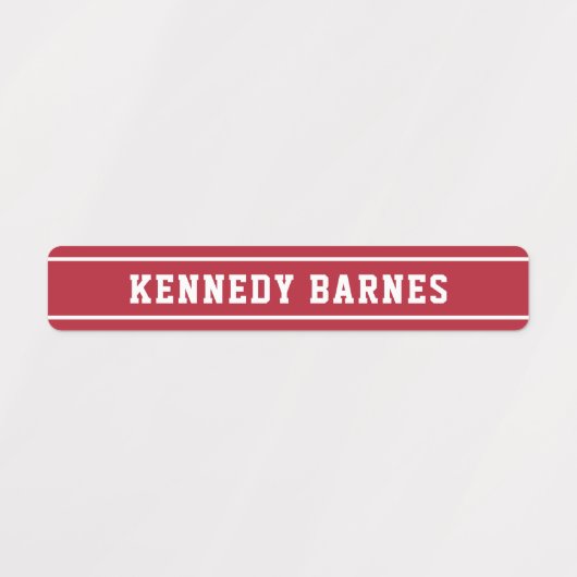 Rode groene blauwe zwarte vlek terug naar schoolna labels (Design 1)