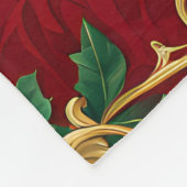 Rode Groene Bloemen Decoratieve Vakantie Fleece De (Hoek)