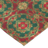 Rode Groene Bloemen Decoratieve Vakantie Tafelklee Tafelkleed (Gekanteld)