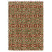 Rode Groene Bloemen Vakantie Tafelkleed (Voorkant)