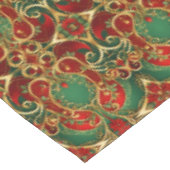 Rode Groene Bloemen Vakantie Tafelkleed (Gekanteld)