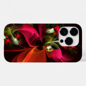 Rode Groene Bloemige Moderne Abstracte Kunstpatroo Case-Mate iPhone Case (Achterkant (horizontaal))