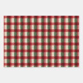 Rode groene Buffalo Plaid Christmas Inpakpapier Vel (Voorkant)