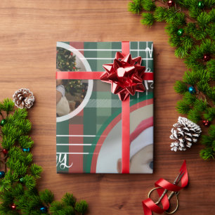 Rode & Groene Buffalo Plaid Persoonlijke Kerst Wra Cadeaupapier