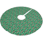 Rode Groene Candy Cane Pepermunt Kerstmis Kerstboom Rok (Gekanteld)