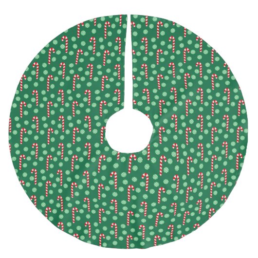 Rode Groene Candy Cane Pepermunt Kerstmis Kerstboom Rok (Voorkant)